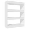 Dronfield Book Cabinet/Room Divider 80x30x103 cm Engineered wood – White