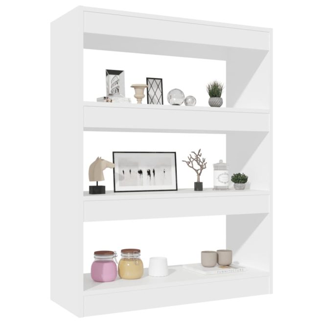 Dronfield Book Cabinet/Room Divider 80x30x103 cm Engineered wood – White