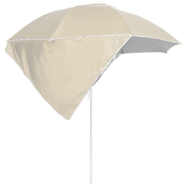 Beach Umbrella with Side Walls 215 cm – Sand