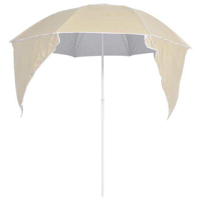 Beach Umbrella with Side Walls 215 cm – Sand