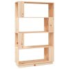 Bishopbriggs Book Cabinet/Room Divider 80x25x132 cm Solid Wood Pine – Brown