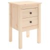 Duarte Bedside Cabinet 40x35x61.5 cm Solid Wood Pine – Brown, 1