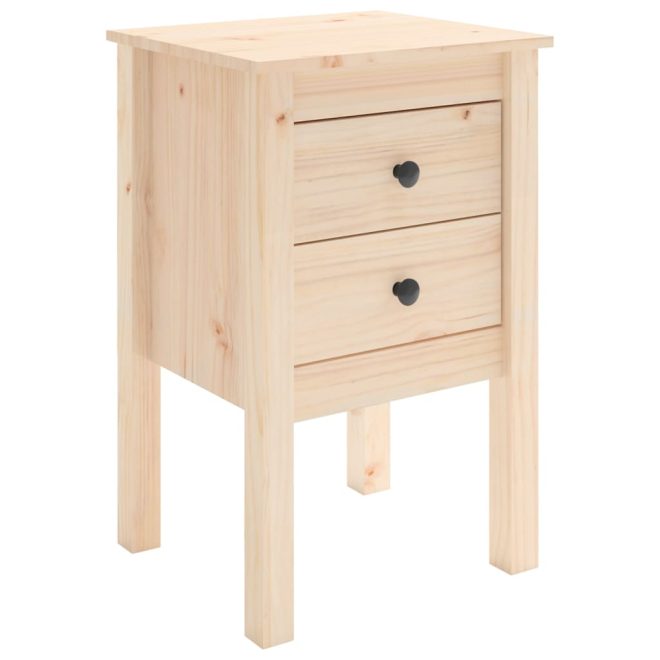 Duarte Bedside Cabinet 40x35x61.5 cm Solid Wood Pine – Brown, 1