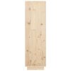 Highboard 38x35x117 cm Solid Wood Pine – Brown