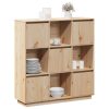 Highboard 110.5x35x117 cm Solid Wood Pine – Brown