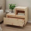 Bowdon Bedside Cabinet 60x34x51 cm Solid Wood Pine – Brown, 1