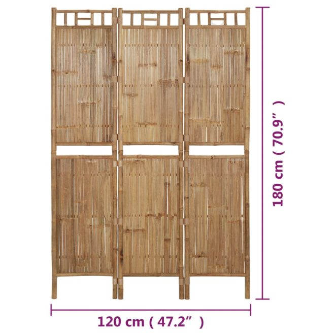 Dunn Room Divider Bamboo – 120×180 cm