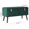 Bench with Storage Compartment 80 cm Velvet – Green