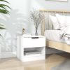 Snodland Bedside Cabinet Engineered Wood – White, 1