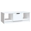 Coffee Table 102x50x36 cm Engineered Wood – White