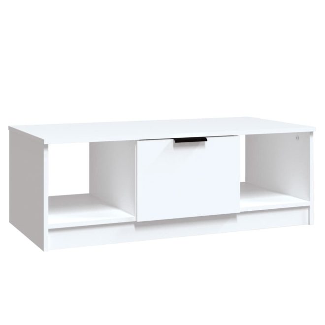 Coffee Table 102x50x36 cm Engineered Wood – White