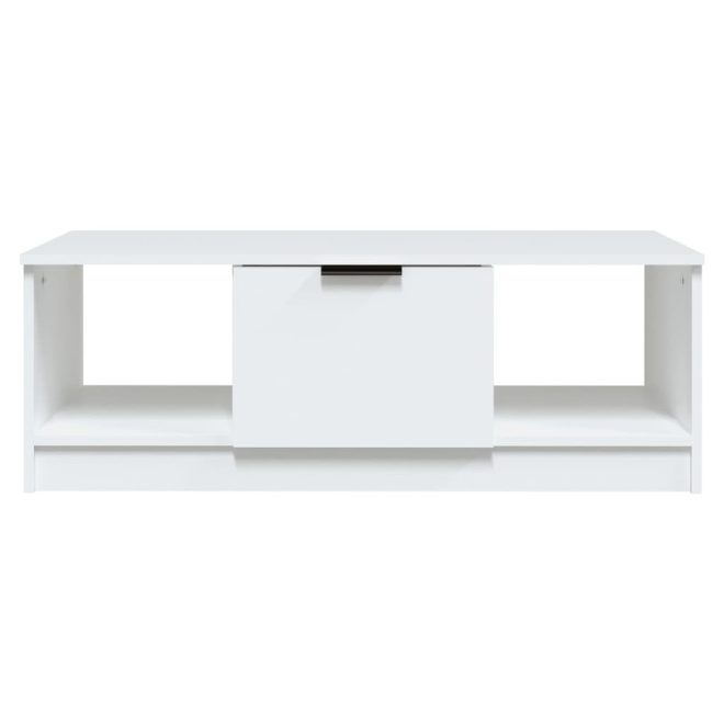 Coffee Table 102x50x36 cm Engineered Wood – White