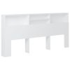 Headboard Cabinet 220x19x103.5 cm – White