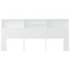 Headboard Cabinet 220x19x103.5 cm – White