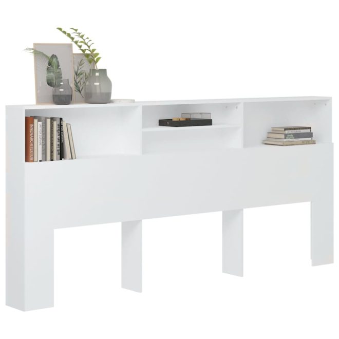 Headboard Cabinet 220x19x103.5 cm – White