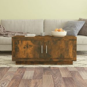 Coffee Table 102x50x45 cm Engineered Wood – Smoked Oak