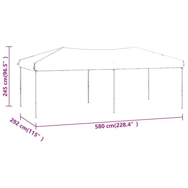 Folding Party Tent Anthracite 3×6 m