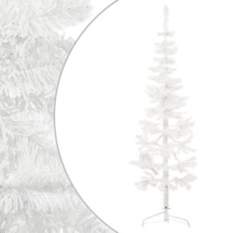 Slim Artificial Half Christmas Tree with Stand