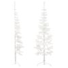 Slim Artificial Half Christmas Tree with Stand – 120×40 cm, White