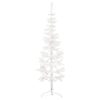 Slim Artificial Half Christmas Tree with Stand – 120×40 cm, White