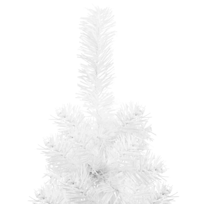 Slim Artificial Half Christmas Tree with Stand – 120×40 cm, White