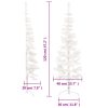 Slim Artificial Half Christmas Tree with Stand – 120×40 cm, White