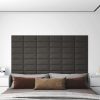 Wall Panels 12 pcs Dark Grey 30×15 cm Fabric – 30×15 cm