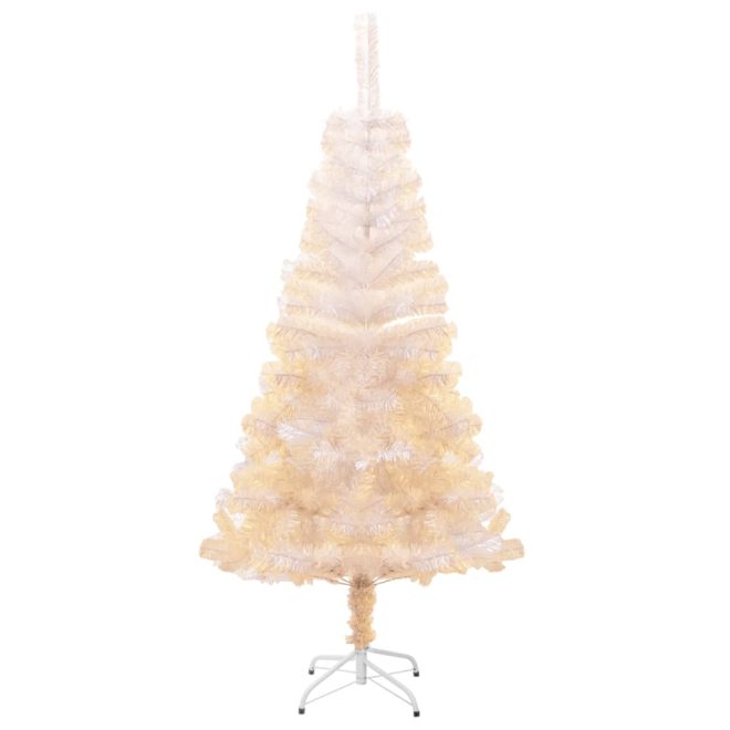 Artificial Christmas Tree with Iridescent Tips PVC – 120×65 cm, White