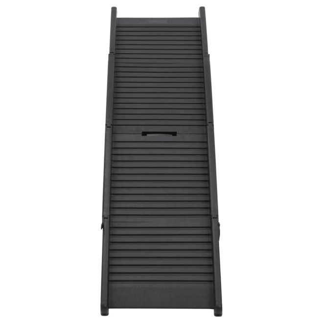 Folding Dog Ramp Black 153x40x12.5 cm Plastic