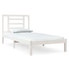 Parnaroo Bed Frame Solid Wood Pine – SINGLE, White