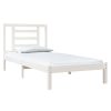 Parnaroo Bed Frame Solid Wood Pine – SINGLE, White