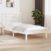 Parnaroo Bed Frame Solid Wood Pine – SINGLE, White