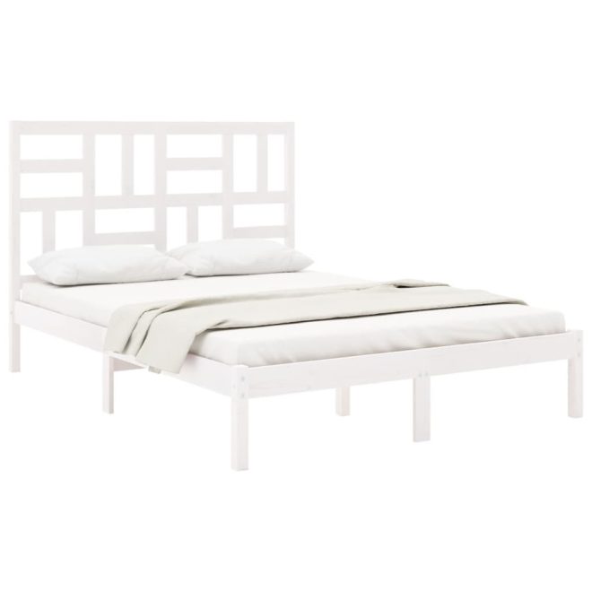 Acton Bed Frame Solid Wood – DOUBLE, White