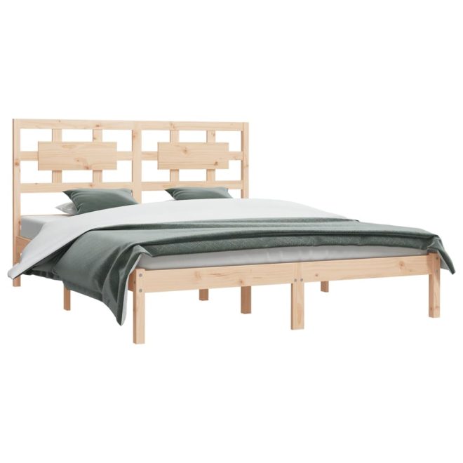 Amity Bed Frame Solid Wood Pine – KING, Brown