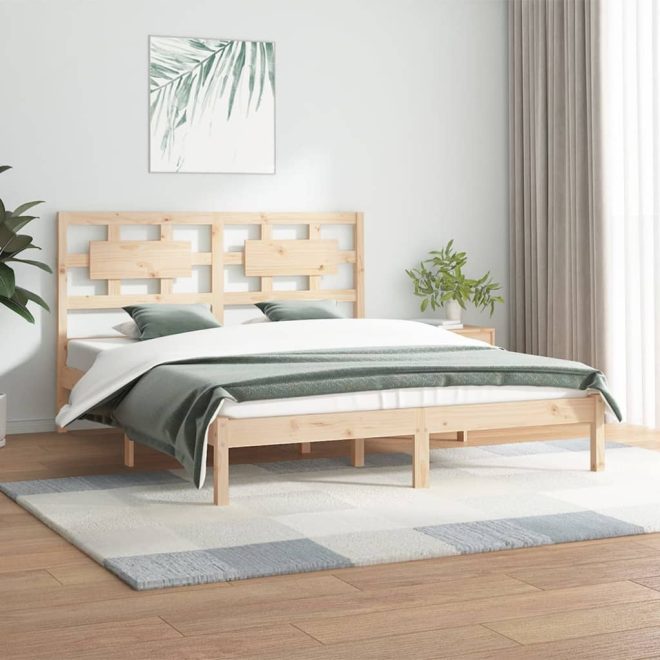 Amity Bed Frame Solid Wood Pine – KING, Brown