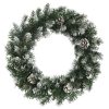 Christmas Wreath with LED Lights Green PVC – 45×45 cm