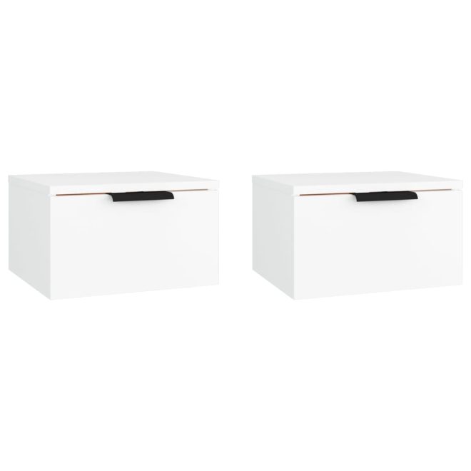 Bridgeview Wall-mounted Bedside Cabinets 2 pcs 34x30x20 cm – White