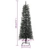 Artificial Slim Christmas Tree with Stand Green PVC – 120×40.5 cm