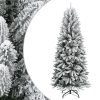 Artificial Christmas Tree with Flocked Snow PVC&PE – 120×53 cm