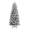 Artificial Christmas Tree with Flocked Snow PVC&PE – 120×53 cm