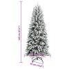 Artificial Christmas Tree with Flocked Snow PVC&PE – 120×53 cm