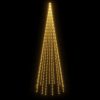 Christmas Tree on Flagpole Warm White LEDs – 500×160 cm, Straight shaped LED lights