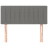 Headboard Dark Grey Fabric – 100x5x78/88 cm, 1