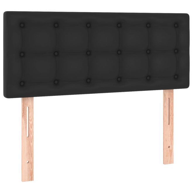 Headboard Black Faux Leather – 100x5x78/88 cm, 1