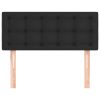 Headboard Black Faux Leather – 100x5x78/88 cm, 1