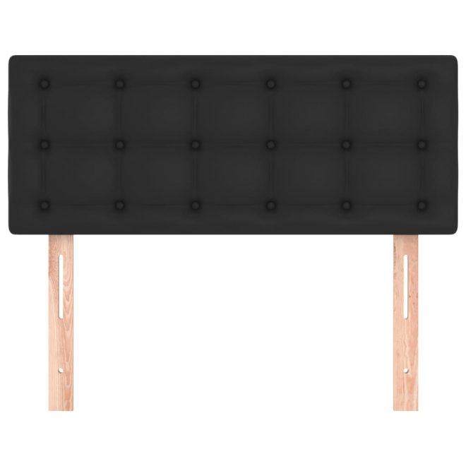 Headboard Black Faux Leather – 100x5x78/88 cm, 1