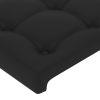 Headboard Black Faux Leather – 100x5x78/88 cm, 1