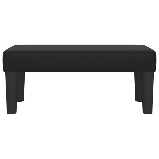 Bench Black Faux Leather – 70x30x30 cm