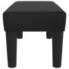 Bench Black Faux Leather – 70x30x30 cm