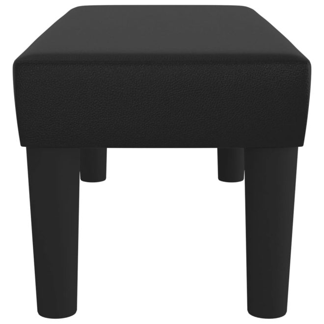 Bench Black Faux Leather – 70x30x30 cm